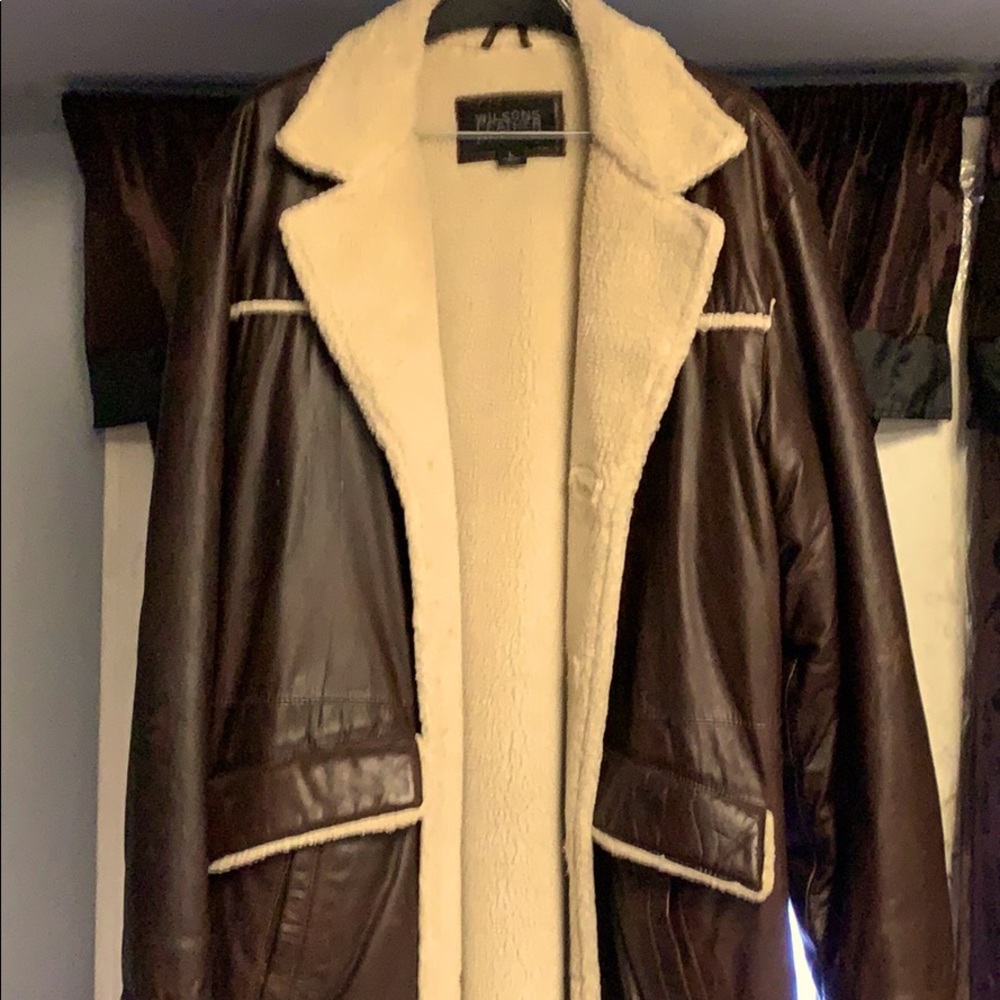Full length leather Pelle coat